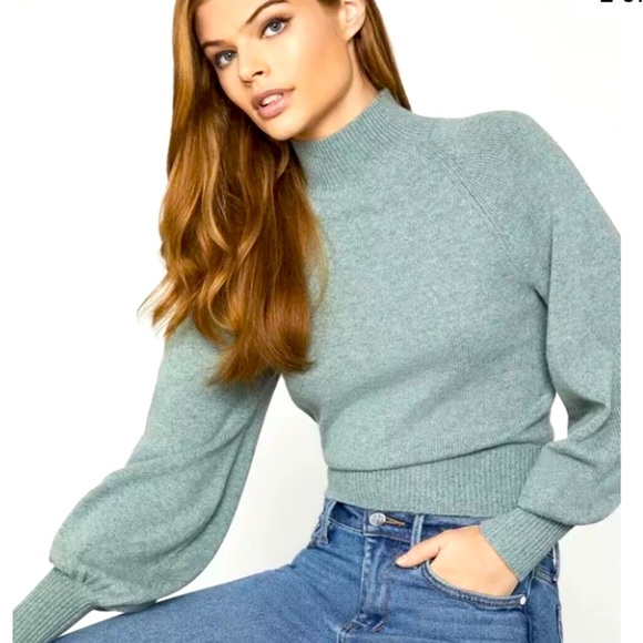 BCBGMaxAzria Sweaters - BCBGMaxAzria Teal Mock Neck Sweater
